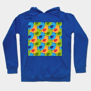 Coloured birds pattern Hoodie